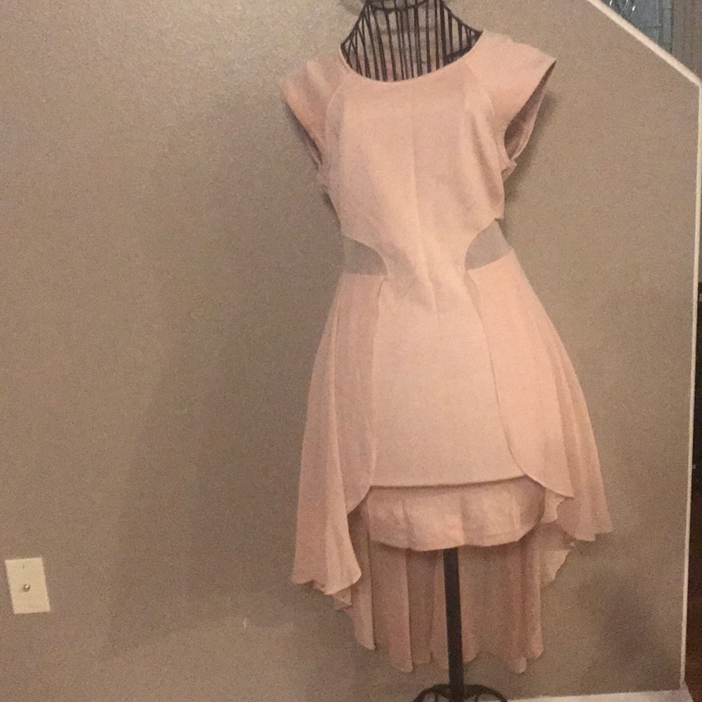😻Gorgeous Nude-Pink High-Low bebe Dress 👗